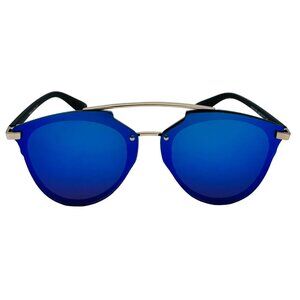 7028 | Blue Mirror Round Sunglasses